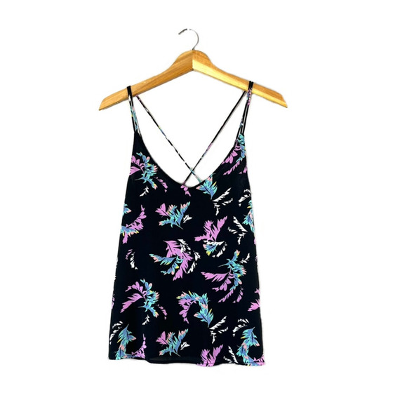 Cotton On Tops - Women's Criss Cross Cotton On Floral Tank Top XS